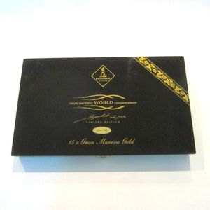 Bespoke Black Wood Handmade Humidor Cigar Box Limited Edition Gold Scripts